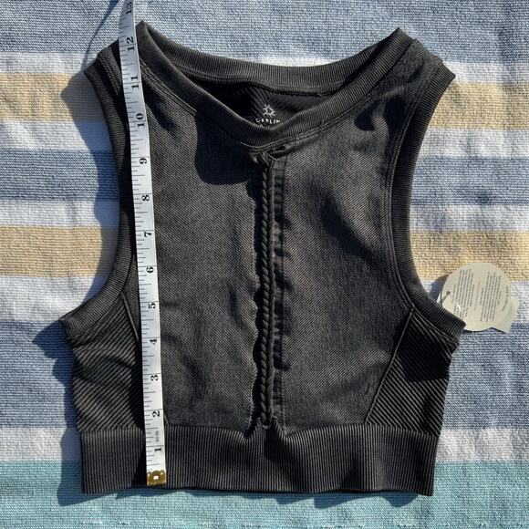 NWT, Aerie Offline Ribbed Crop Tank Top Black Size XS - Picture 6 of 7